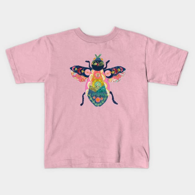 Moon and Stars Insect Karen Payton Art Kids T-Shirt by karenpaytonart